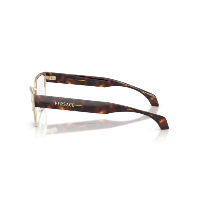Óculos de Grau Versace 0VE1318 1252 53 Acetato Dourado e Marrom Mesclado 3