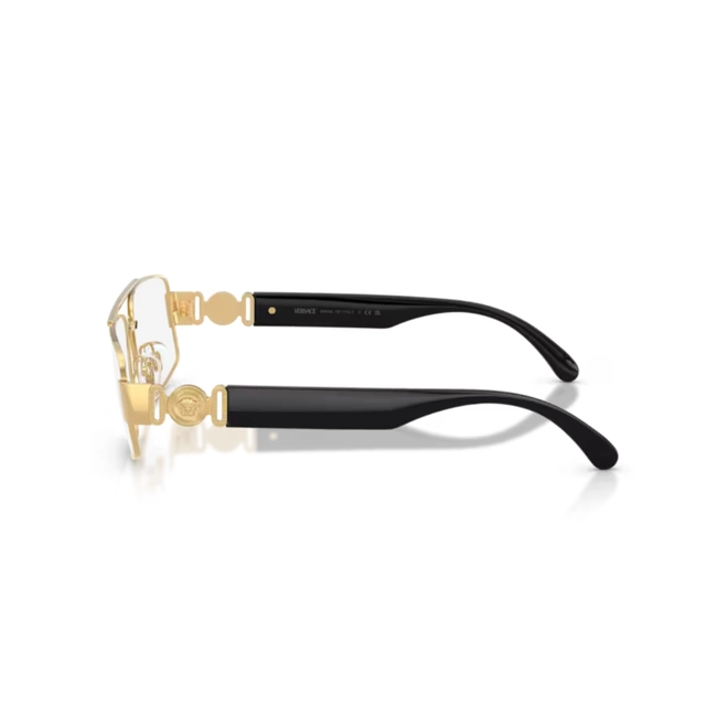 Óculos de Grau Versace 0VE1317 1002 56 Metal Dourado e Preto 3