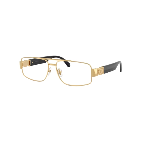Óculos de Grau Versace 0VE1317 1002 56 Metal Dourado e Preto