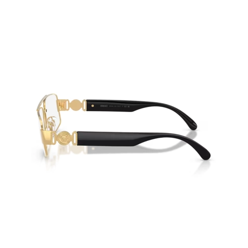 Óculos de Grau Versace 0VE1317 1002 56 Metal Dourado e Preto
