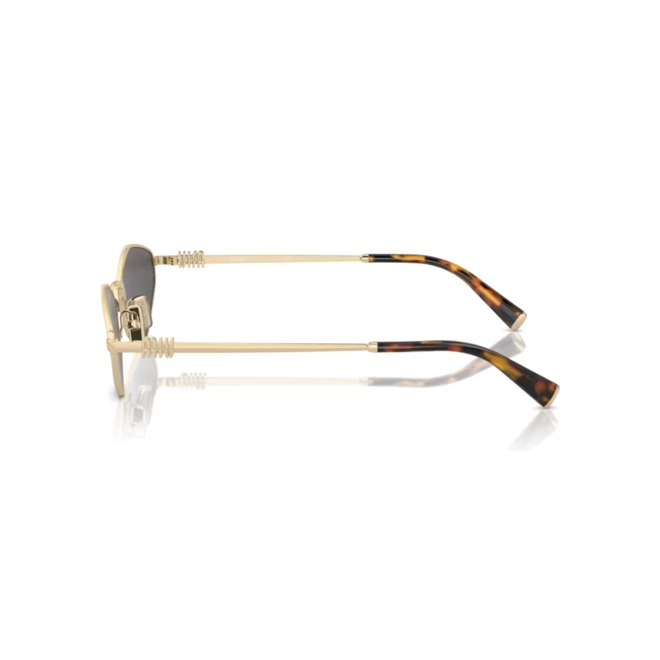 Óculos de Sol Miu Miu 0MU 56ZS ZVN5S056 Metal Dourado com lentes na cor Cinza Escuro 3
