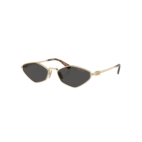 Óculos de Sol Miu Miu 0MU 56ZS ZVN5S056 Metal Dourado com lentes na cor Cinza Escuro