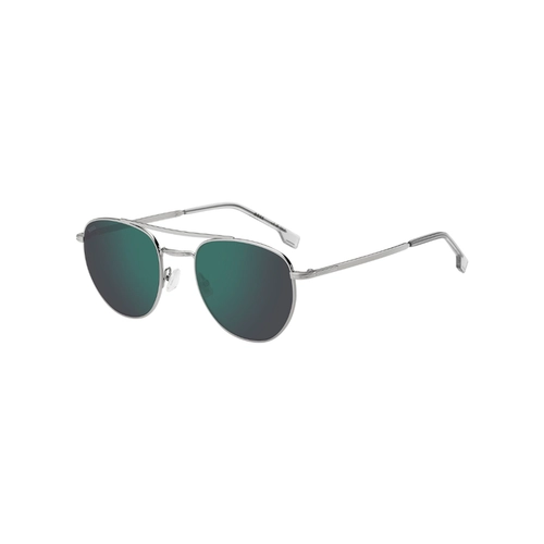 Óculos de Sol Hugo BOSS 1631/S 6LB 53MT S Metal Cinza com lentes na cor Verde Espelhado