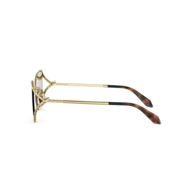 Óculos de Sol Bvlgari BV40081U_5630E Metal Dourado com lentes na cor Marrom 4