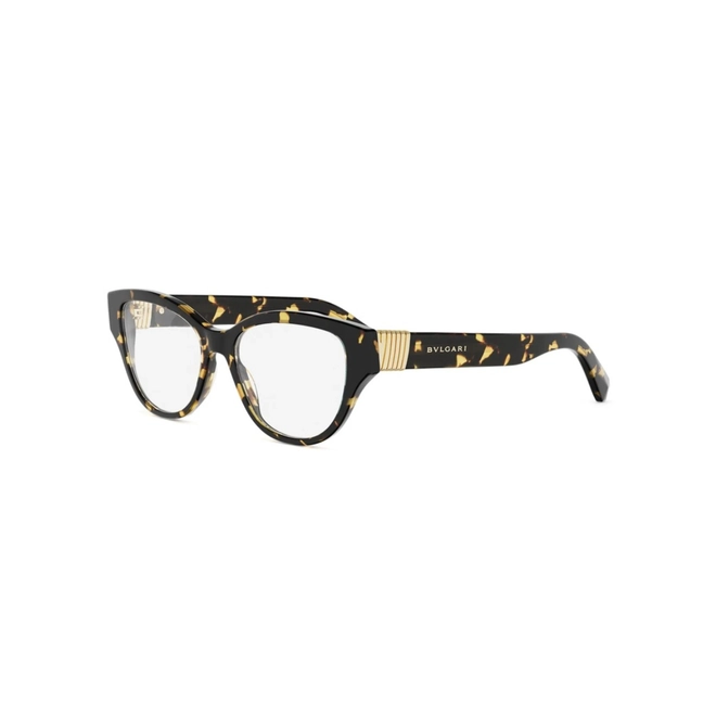 Óculos de Grau Bvlgari BV50075I_52056 Acetato Marrom e Amarelo Mesclado 1