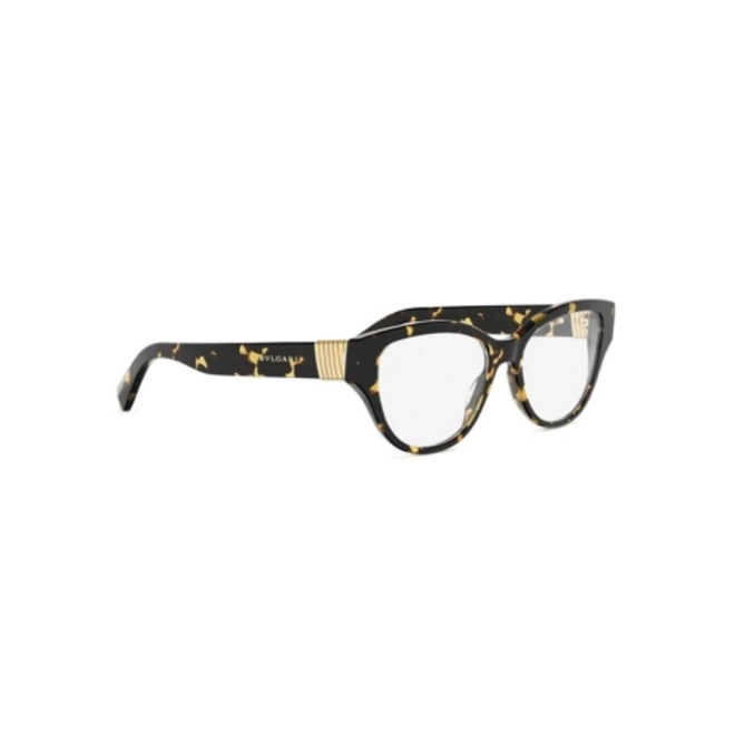 Óculos de Grau Bvlgari BV50075I_52056 Acetato Marrom e Amarelo Mesclado 3