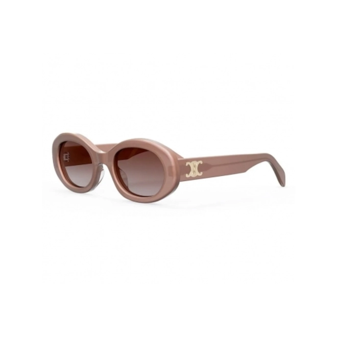 Óculos de Sol Celine Triomphe CL40194U_5245F Acetato Rosa com lentes na cor Marrom Degradê 1