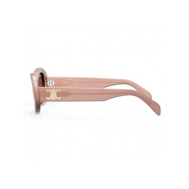 Óculos de Sol Celine Triomphe CL40194U_5245F Acetato Rosa com lentes na cor Marrom Degradê 3