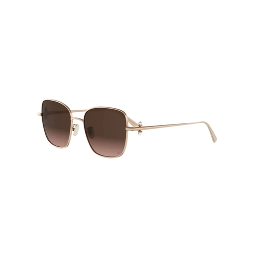 Óculos de Sol Christian Dior DiorTribales S1U CD40234U_5510K Metal Bronze com lentes na cor Marrom Degradê