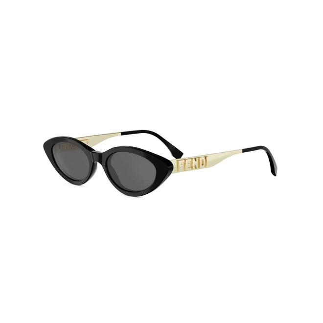 Óculos de Sol Fendi FE40202I_5101A Acetato Preto com lentes na cor Fumê 1