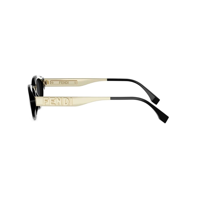 Óculos de Sol Fendi FE40202I_5101A Acetato Preto com lentes na cor Fumê 4