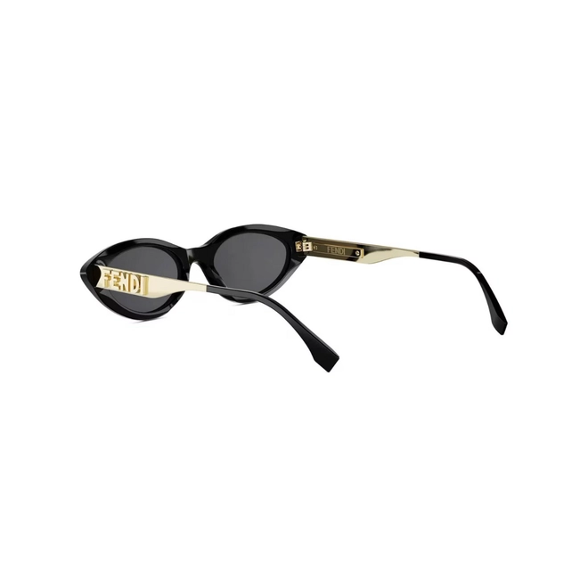 Óculos de Sol Fendi FE40202I_5101A Acetato Preto com lentes na cor Fumê 5