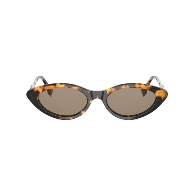 Óculos de Sol Fendi FE40202I_5156E Acetato Marrom Mesclado com lentes na cor Marrom 2