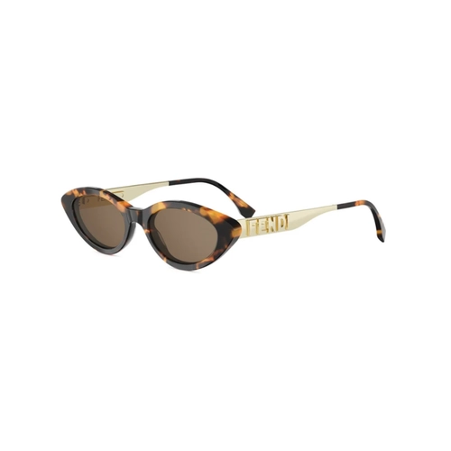 Óculos de Sol Fendi FE40202I_5156E Acetato Marrom Mesclado com lentes na cor Marrom