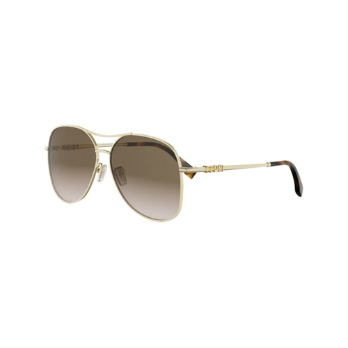 Óculos de Sol Fendi FE40200U_6130F Metal Dourado com lentes na cor Marrom Degradê