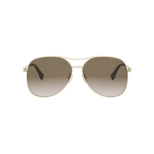 Óculos de Sol Fendi FE40200U_6130F Metal Dourado com lentes na cor Marrom Degradê