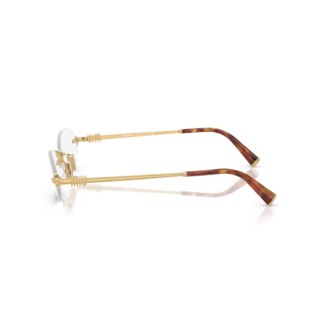 Óculos de Grau Miu Miu 0MU 53WV 5AK1O153 Metal Dourado 3