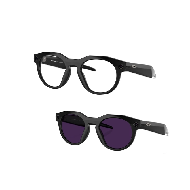 Óculos de Sol Oakley Meta HSTN 0OW8002 80020251 Acetato Preto Brilhante com lentes na cor Roxo Fotocromático 1