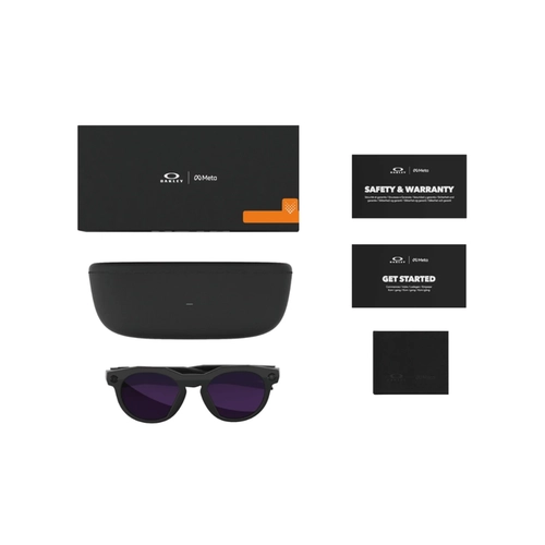 Óculos de Sol Oakley Meta HSTN 0OW8002 80020251 Acetato Preto Brilhante com lentes na cor Roxo Fotocromático