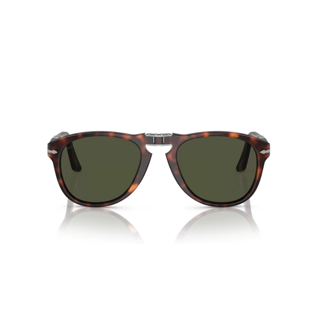Óculos de Sol Persol 0PO0714 24/31 54 Acetato Marrom Mesclado com lentes na cor Verde 2