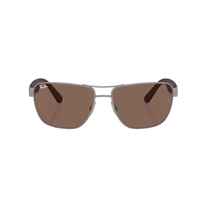 Óculos de Sol Ray-Ban 0RB3745L 041/5W63 Metal Chumbo Escovado com lentes na cor Marrom 2