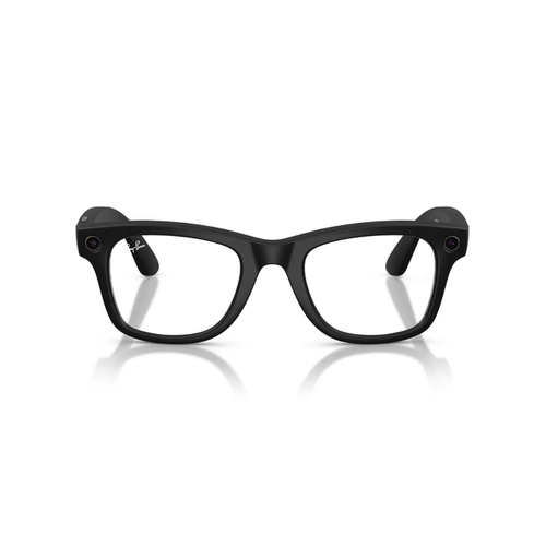 Óculos de Sol Ray-Ban Meta Wayfarer Gen 2 0RW4012 601S1Z53 Acetato Preto Fosco com lentes na cor Cinza Fotocromático