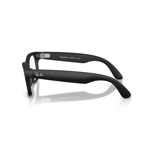 Óculos de Sol Ray-Ban Meta Wayfarer Gen 2 0RW4012 601S1Z53 Acetato Preto Fosco com lentes na cor Cinza Fotocromático