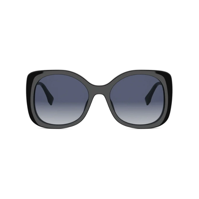 Óculos de Sol Fendi FE40201I_5501W Acetato Preto com lentes na cor Azul Degradê 2