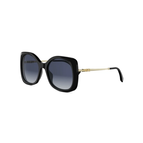 Óculos de Sol Fendi FE40201I_5501W Acetato Preto com lentes na cor Azul Degradê