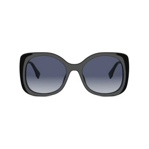 Óculos de Sol Fendi FE40201I_5501W Acetato Preto com lentes na cor Azul Degradê