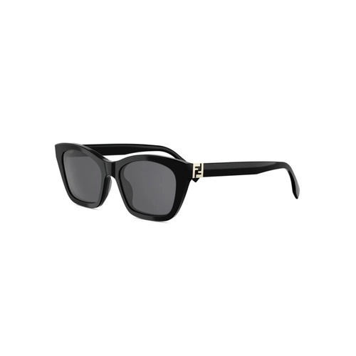 Óculos de Sol Fendi FE40205I_5401A Acetato Preto com lentes na cor Fumê