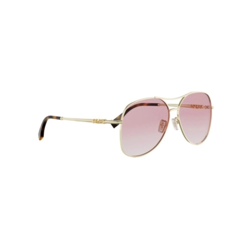 Óculos de Sol Fendi FE40200U_6130Z Metal Dourado com lentes na cor Rosa Degradê