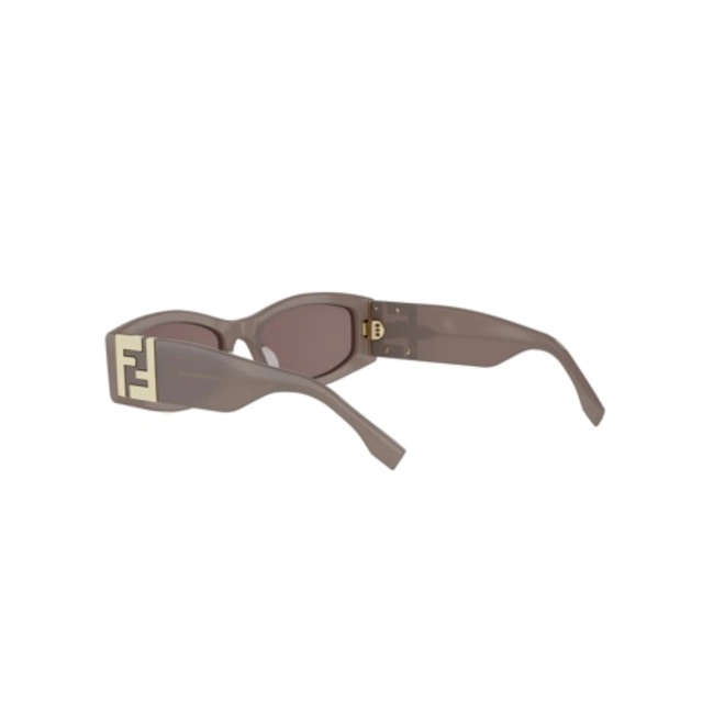 Óculos de Sol Fendi FE40204I_5448E Acetato Marrom Claro com lentes na cor Marrom 5