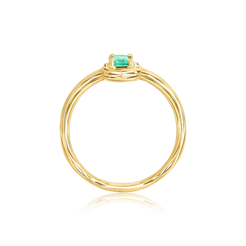 Anel Nido Orientais ninho filigrana ouro 18k envolve a gema com 22pts de Esmeralda
