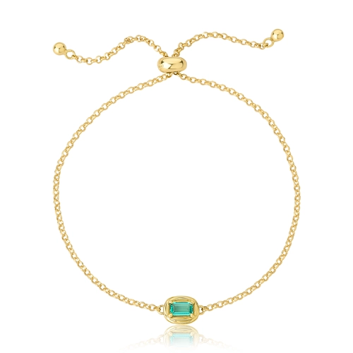 Pulseira Nido Orientais regulável ninho ouro 18k envolve gema 29pts de Esmeralda
