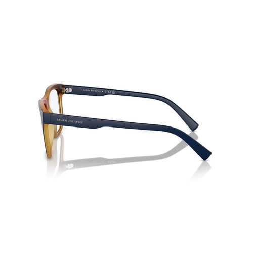 Óculos de Grau Armani Exchange 0AX3050 8246 53 Acetato Preto e Marrom Mesclado