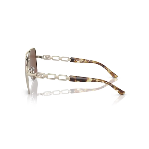 Óculos de Sol Michael Kors 0MK1121 10147P58 Metal Dourado com lentes na cor Dourado Espelhado