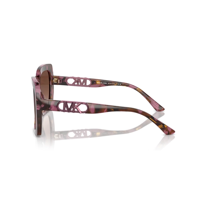 Óculos de Sol Michael Kors 0MK2213 3998T557 Acetato Rosa Mesclado com lentes na cor Marrom Degradê 3