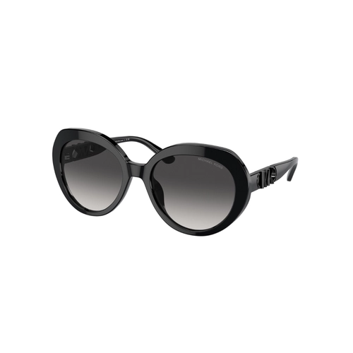 Óculos de Sol Michael Kors 0MK2214U 30058G56 Acetato Preto com lentes na cor Cinza Degradê