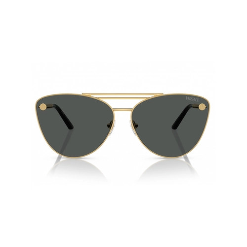 Óculos de Sol Versace 0VE2267 10028764 Metal Dourado com lentes na cor Cinza Escuro