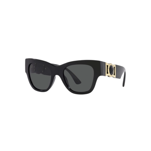 Óculos de Sol Versace 0VE4415U GB1/8752 Acetato Preto com lentes na cor Cinza Escuro