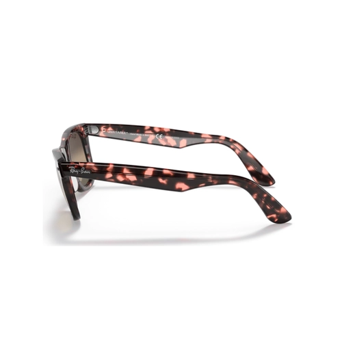 Óculos de Sol Ray-Ban Wayfarer 0RB2140 1334G350 Acetato Rosa Mesclado com lentes na cor Prata e Cinza Polarizado