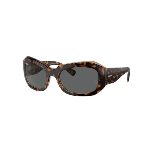 Óculos de Sol Ray-Ban Beate 0RB2212 1292B156 Propionato Marrom Mesclado com lentes na cor CInza Escuro