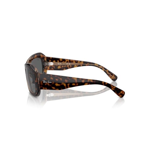Óculos de Sol Ray-Ban Beate 0RB2212 1292B156 Propionato Marrom Mesclado com lentes na cor CInza Escuro