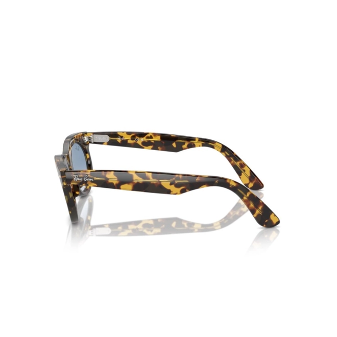 Óculos de Sol Ray-Ban Wayfarer Oval 0RB2242 13323F53 Propionato Amarelo Mesclado com lentes na cor Azul Degradê 4