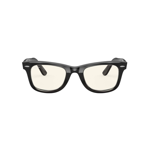 Óculos de Sol Ray-Ban Wayfarer 0RB2140 901/5F50 Acetato Preto com lentes na cor Cinza Fotocromático