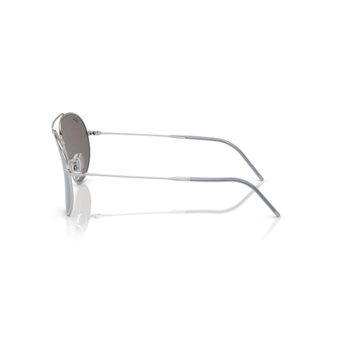 Óculos de Sol Ray-Ban Reverse 0RBR0101S 003/GA59 Metal Prata com lentes na cor Azul 4