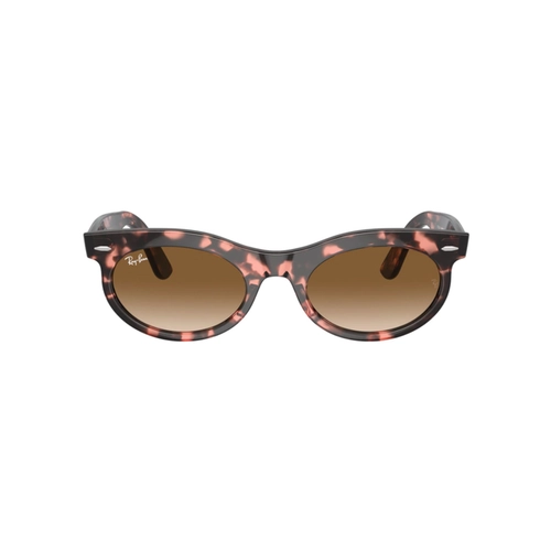 Óculos de Sol Ray-Ban Wayfarer Oval 0RB2242 13345150 Propionato Rosa Mesclado com lentes na cor Marrom Degradê