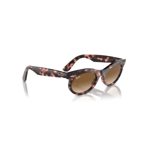 Óculos de Sol Ray-Ban Wayfarer Oval 0RB2242 13345150 Propionato Rosa Mesclado com lentes na cor Marrom Degradê