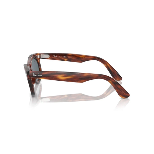 Óculos de Sol Ray-Ban Wayfarer Oval 0RB2242 954/3R50 Propionato Marrom Mesclado com lentes na cor Azul Polarizado